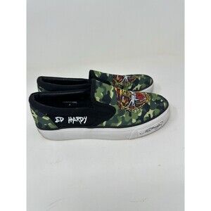 Ed Hardy LOWRISE Kids Canvas Top Fashion Sneakers Shoes